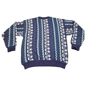 American Priority Chunky Knit Sweater Size‎ Large USA Pullover 90's Cosby Y2K